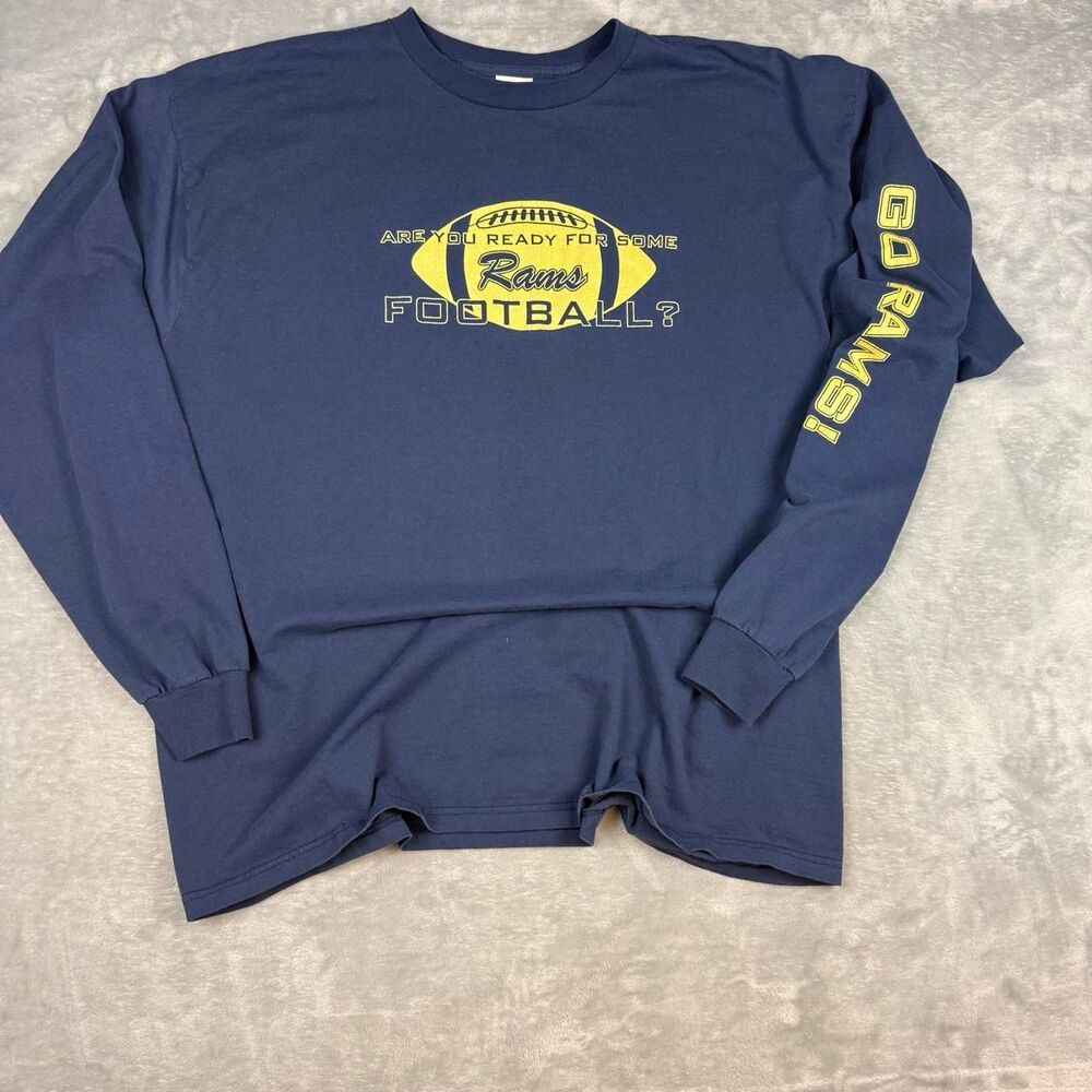 Fruit-of-the-loom Men's Navy and Blue T-shirt